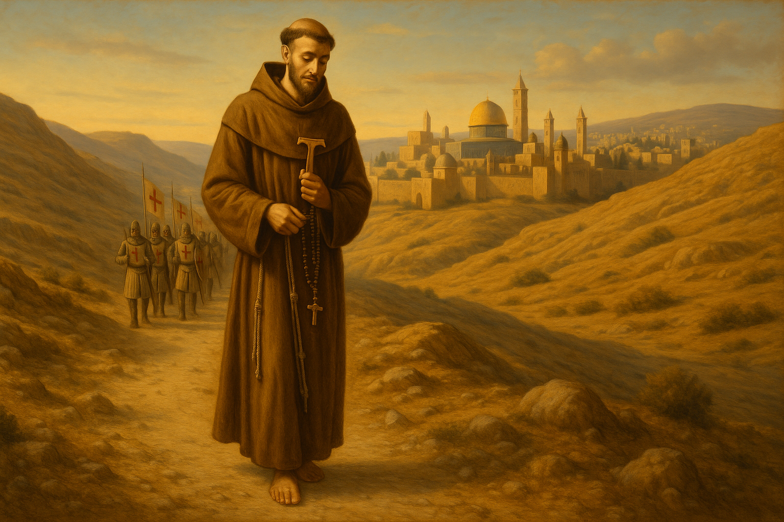 São Francisco na sua peregrinação à Terra Santa